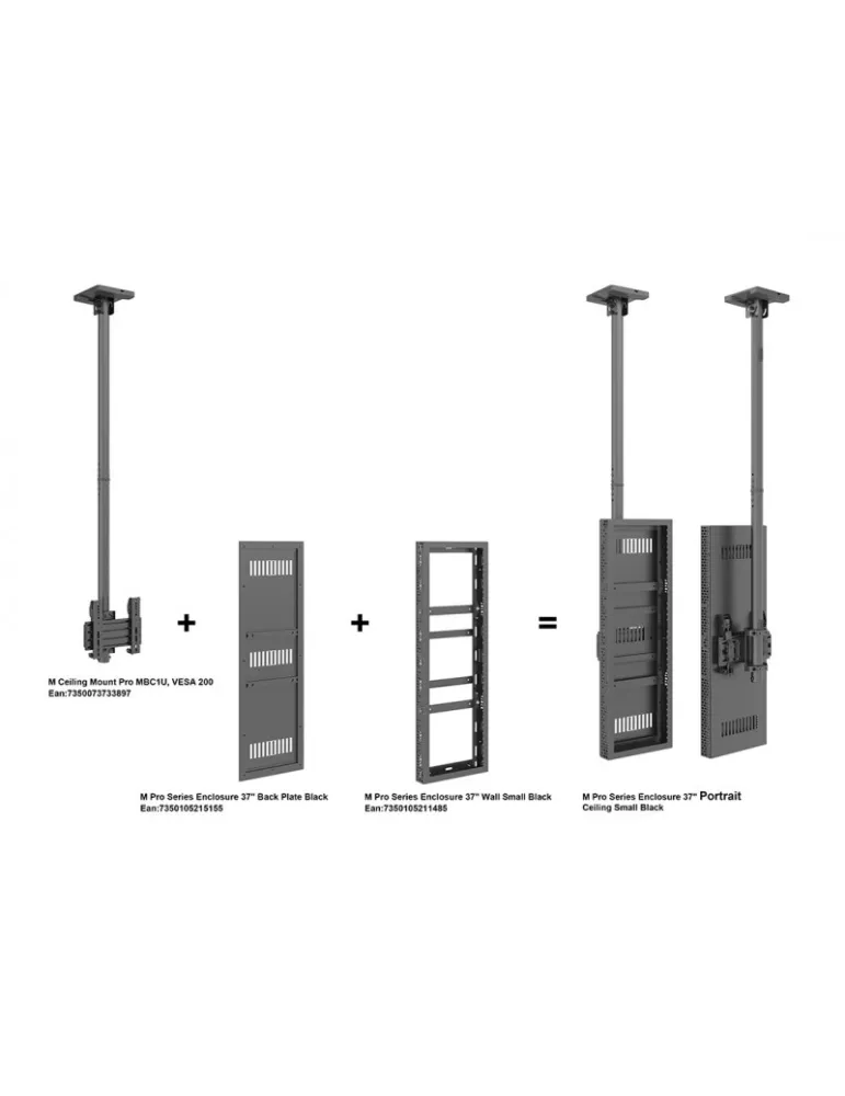 MULTIBRACKETS 5155 Plaque arrière caisson Multibrackets Enclosure 37  Back Plate Black MULTIBRACKETS MUL5155 | MusicGoodDeal