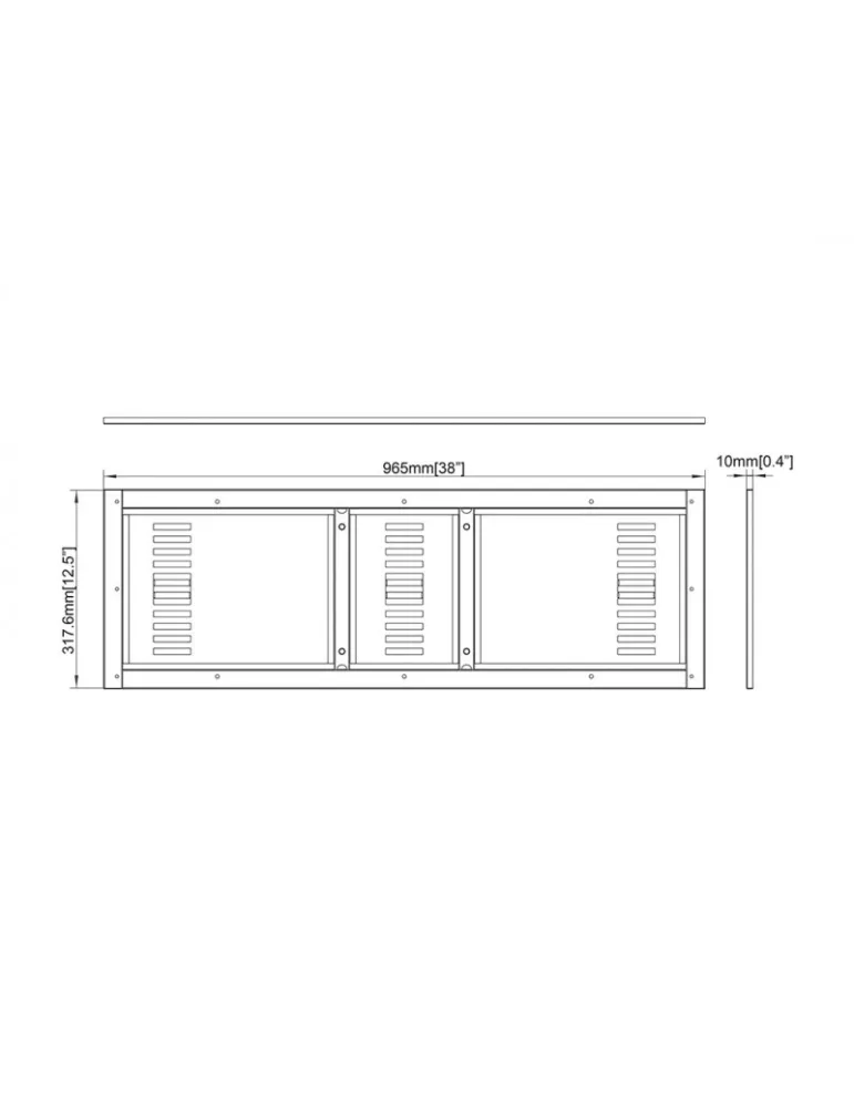 MULTIBRACKETS 5155 Plaque arrière caisson Multibrackets Enclosure 37" Back Plate Noir