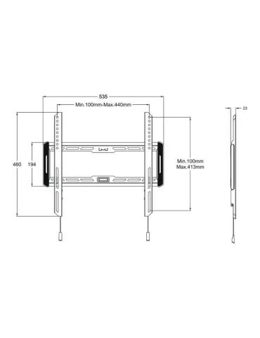 MULTIBRACKETS 1008 Support mural fix Multibrackets Universal Wallmount Fixed Medium 400x400 Ref MULTIBRACKETS MUL1008 | MusicG 2