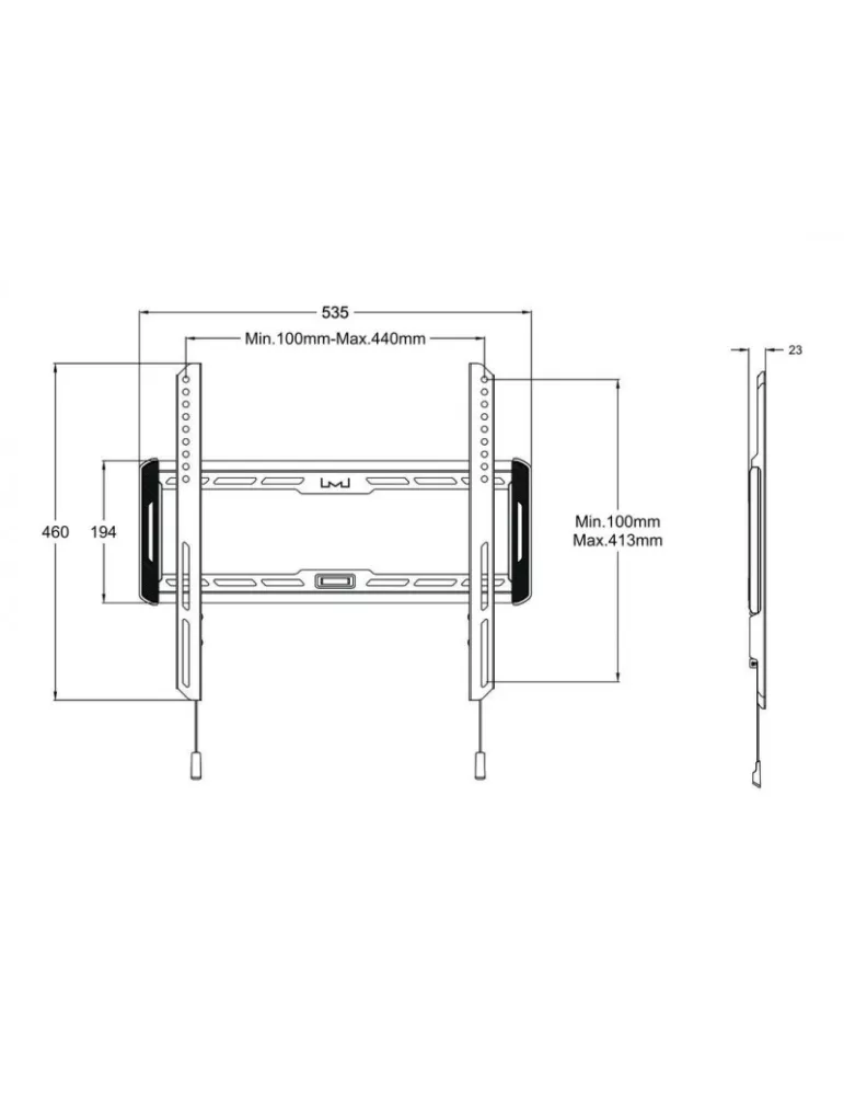 MULTIBRACKETS 1008 Support mural fix Multibrackets Universal Wallmount Fixed Medium 400x400 Ref MULTIBRACKETS MUL1008 | MusicG