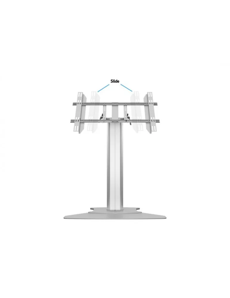MULTIBRACKETS 7420 Support sol a fixer inclinable Multibrackets Public Display Stand 110 HD Floorbase Single Silver-écran 32 -
