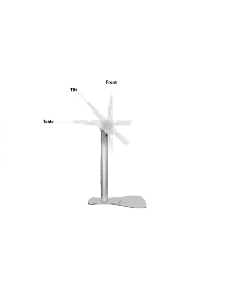 MULTIBRACKETS 7420 Bodenständer zum Fixieren neigbar Multibrackets Public Display Stand 110 HD Floorbase Single Silver-Bildsch