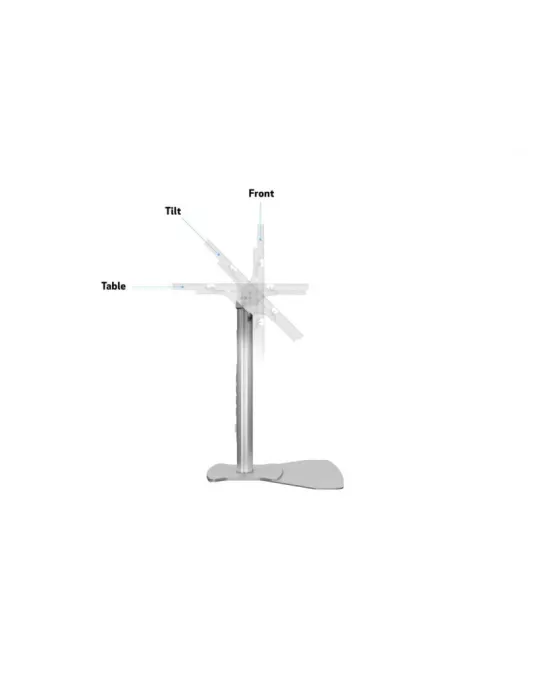 MULTIBRACKETS 7420 Soporte sol un fijador inclinable Multibrackets Public Display Stand 110 HD Floorbase Single Silver-écran 3