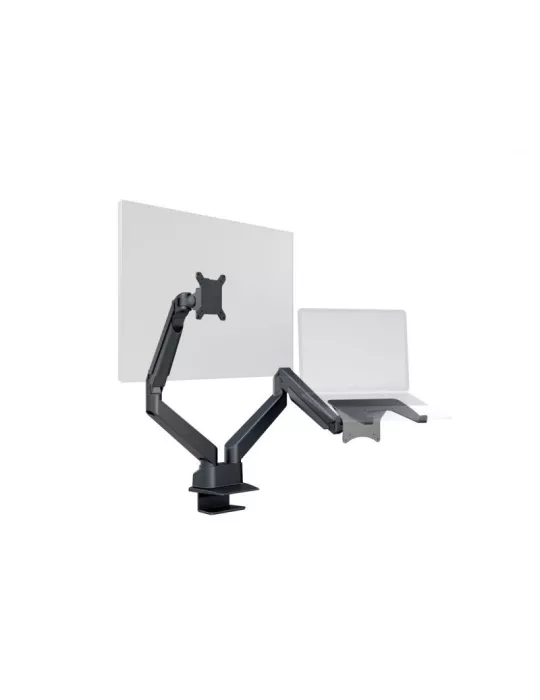 MULTIBRACKETS 1881 Support de table avec support ordinateur Multibrackets Gas Lift Arm Dual Arm w. Laptop Holder - écran 15"- 3