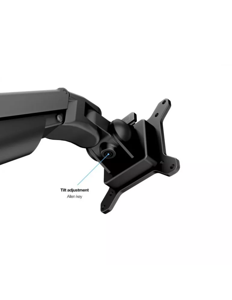 MULTIBRACKETS 1881 Table stand with computer support Multibrackets Gas Lift Arm Dual Arm w. Laptop Holder - 15 - 32  screen VE