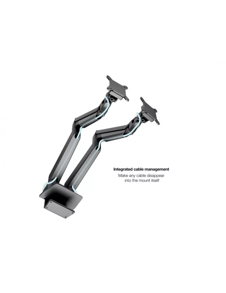 MULTIBRACKETS 1881 Table stand with computer support Multibrackets Gas Lift Arm Dual Arm w. Laptop Holder - 15 - 32  screen VE