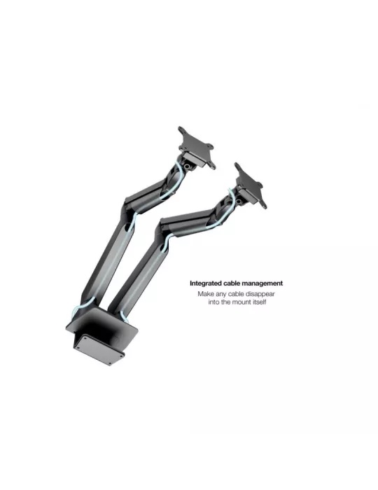 MULTIBRACKETS 1881 Table stand with computer support Multibrackets Gas Lift Arm Dual Arm w. Laptop Holder - 15 - 32  screen VE