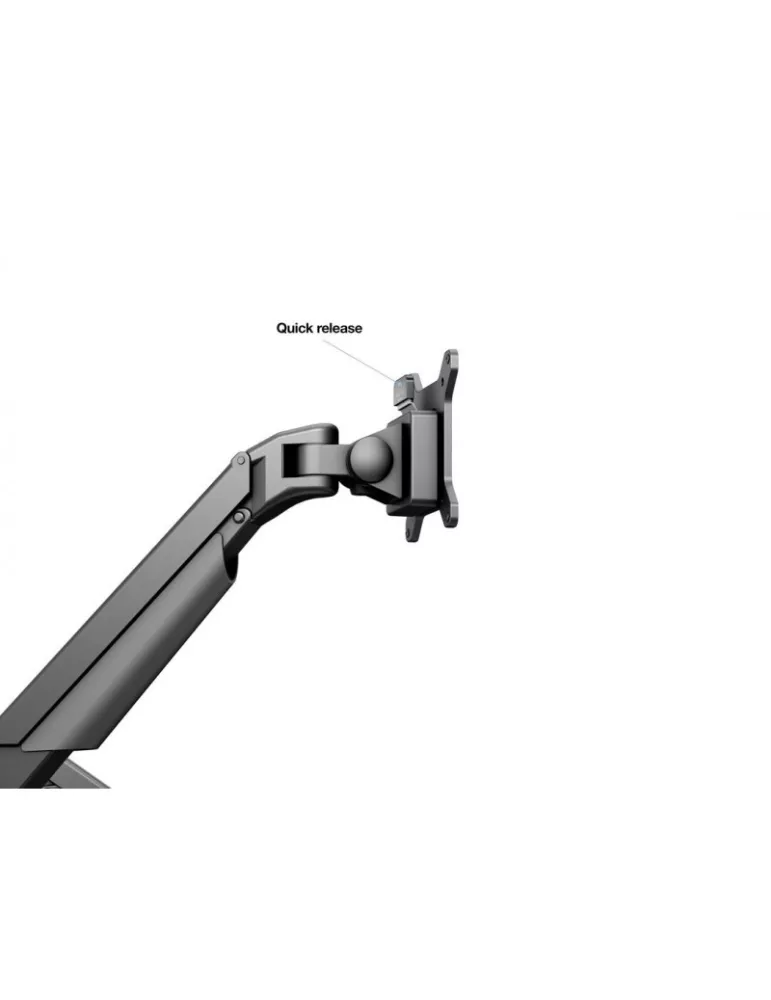 MULTIBRACKETS 1881 Table stand with computer support Multibrackets Gas Lift Arm Dual Arm w. Laptop Holder - 15 - 32  screen VE