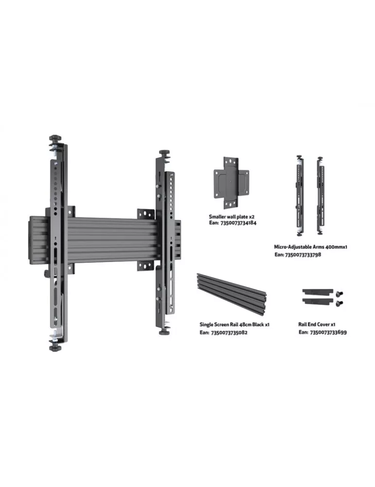 MULTIBRACKETS 4080 Adjustable wall mount Multibrackets Wallmount Pro MBW1U 400 Micro Adjustable Black - screen 32 -65  VESA Ma