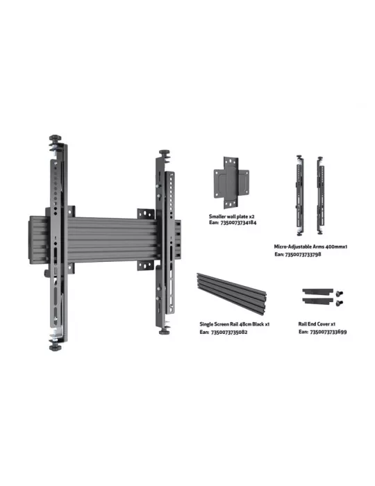 MULTIBRACKETS 4080 Adjustable wall mount Multibrackets Wallmount Pro MBW1U 400 Micro Adjustable Black - screen 32 -65  VESA Ma