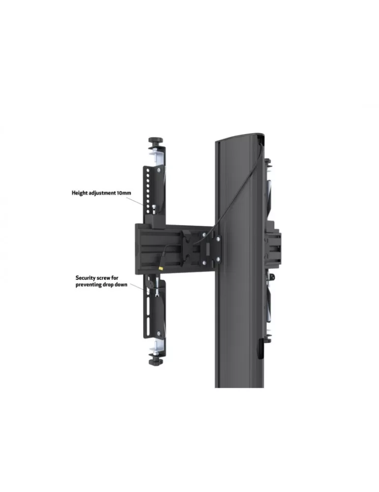 MULTIBRACKETS 0310 Support sol a fixer ajustable Multibrackets MBFC2U 180 Floormount Column Pro - 2 écrans 32"-65" VESA Max 400