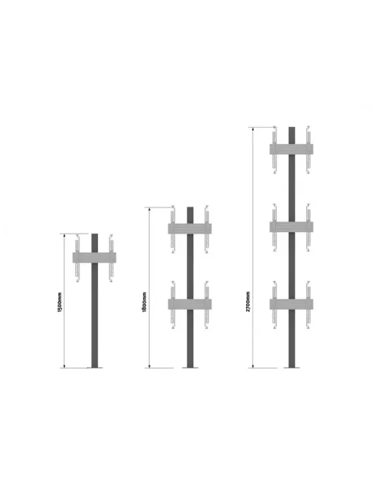 MULTIBRACKETS 0310 Adjustable floor mount Multibrackets MBFC2U 180 Floormount Column Pro - 2 screens 32 -65  VESA Max 400x400