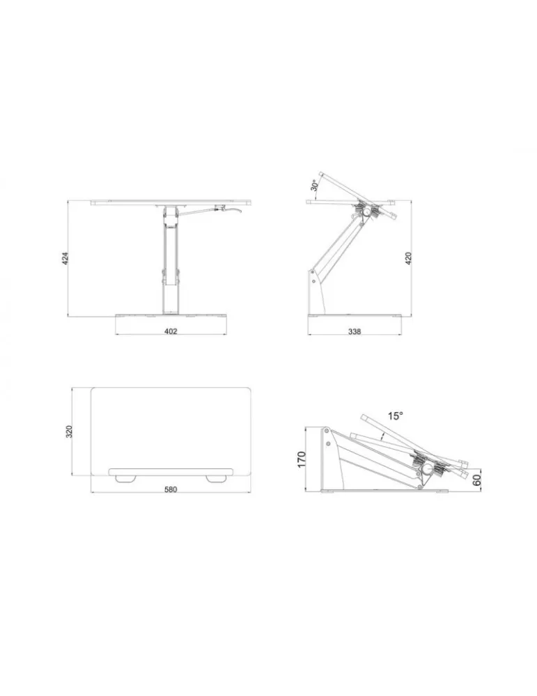 MULTIBRACKETS 9127 Support de table pour ordinateur Multibrackets Laptop Workstation Charge 10Kg