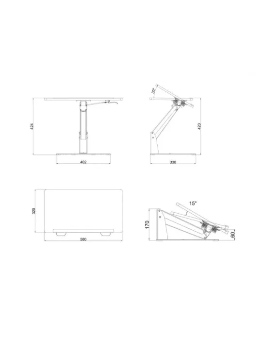 MULTIBRACKETS 9127 Tischständer für Computer Multibrackets Laptop Workstation Charge 10Kg MULTIBRACKETS MUL9127 | MusicGoodDea