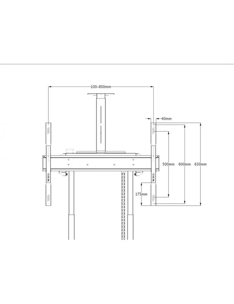 MULTIBRACKETS 7789 Kit d extension Multibrackets Extension kit 600 for M Motorized Floorstand 60kg and 120kg - VESA Max 800x60