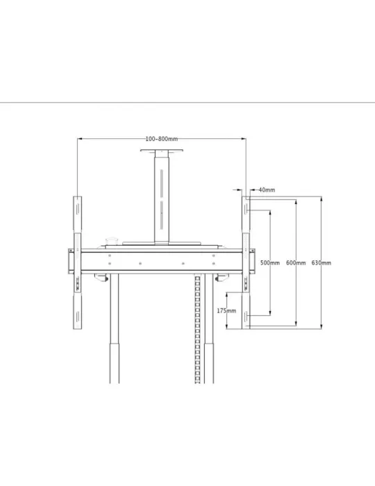 MULTIBRACKETS 7789 Kit d extension Multibrackets Extension kit 600 for M Motorized Floorstand 60kg and 120kg - VESA Max 800x60