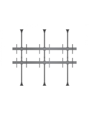 MULTIBRACKETS 6107 Wandhalterung Boden-Decke Multibrackets Floor to Ceiling Mount Pro MBFC3UX2 - 6 Bildschirme 40 -65  VESA Ma 2