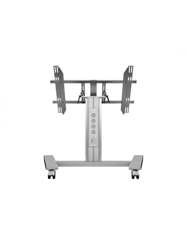 MULTIBRACKETS 6829 Support mobile inclinable 90° Multibrackets Public Display Stand 80 HD Wheelbase Single Silver - écran 32"-5