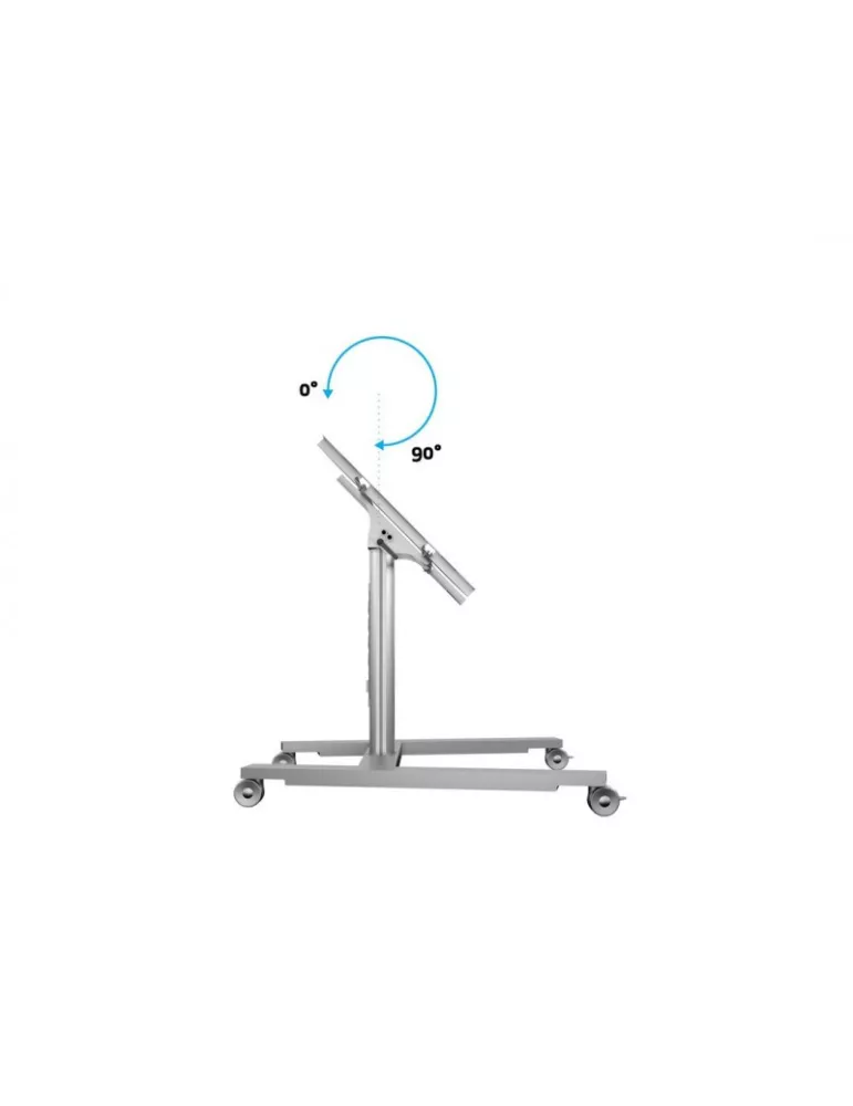 MULTIBRACKETS 6829 Support mobile inclinable 90° Multibrackets Public Display Stand 80 HD Wheelbase Single Silver - écran 32"-5
