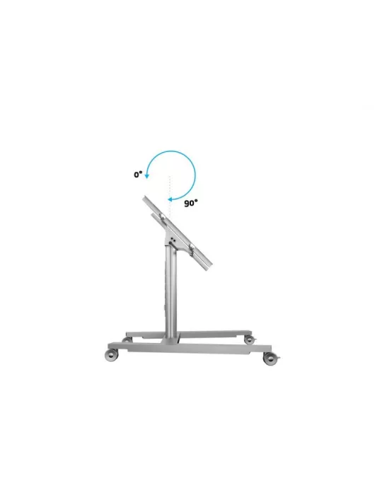 MULTIBRACKETS 6829 Support mobile inclinable 90° Multibrackets Public Display Stand 80 HD Wheelbase Single Silver - écran 32"-5