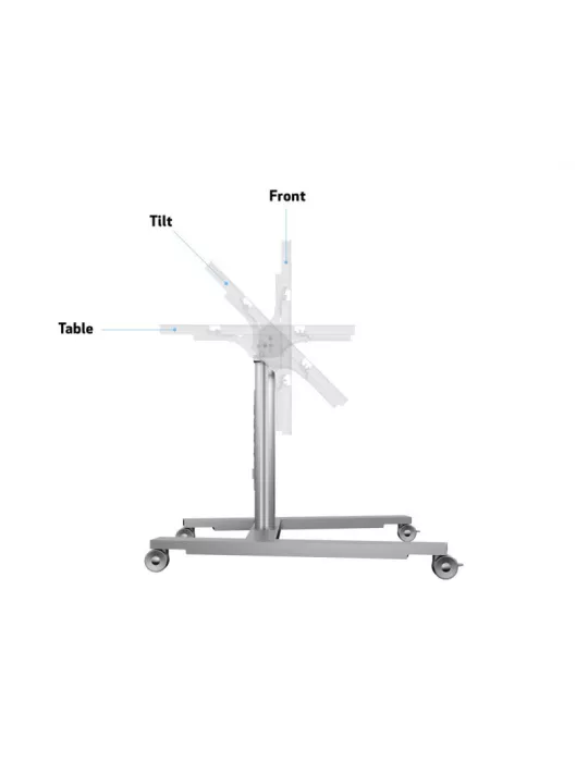 MULTIBRACKETS 6829 Support mobile inclinable 90° Multibrackets Public Display Stand 80 HD Wheelbase Single Silver - écran 32"-5