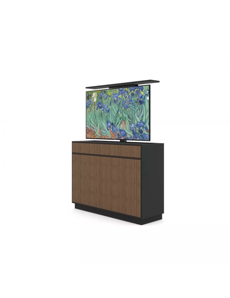 MULTIBRACKETS 5896 Meuble élévateur pour écran plat Multibrackets Cabinet TV-Lift Design (Walnut) - écran 55  VESA 600x400 MUL