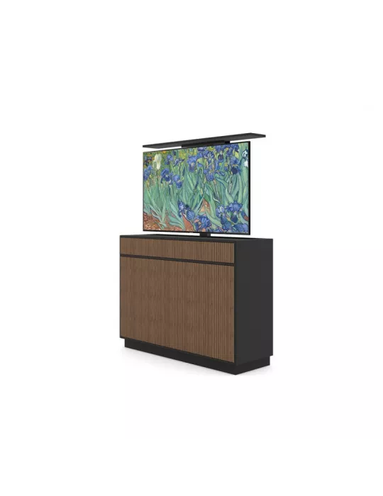 MULTIBRACKETS 5896 Meuble élévateur pour écran plat Multibrackets Cabinet TV-Lift Design (Nogal) - 55  screen VESA 600x400 MUL