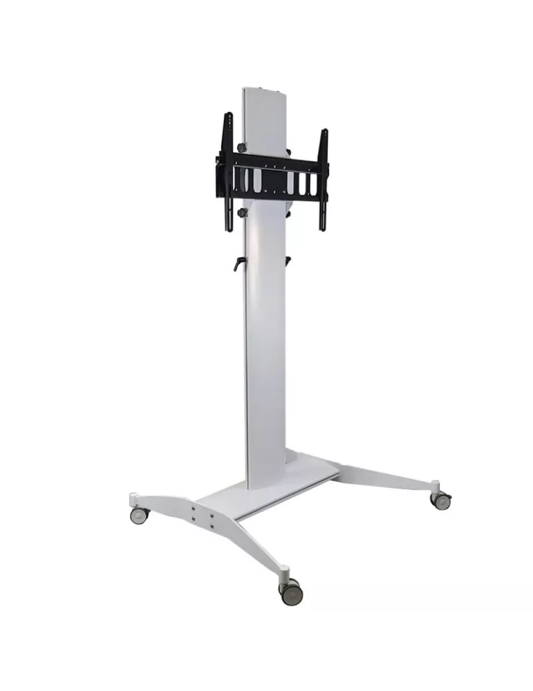 EUROMET 18885 Soporte de suelo móvil blanco SLIDE MAXI Carro Pantalla Vesa Max 600x400 EUROMET EUR18885 | MusicGoodDeal