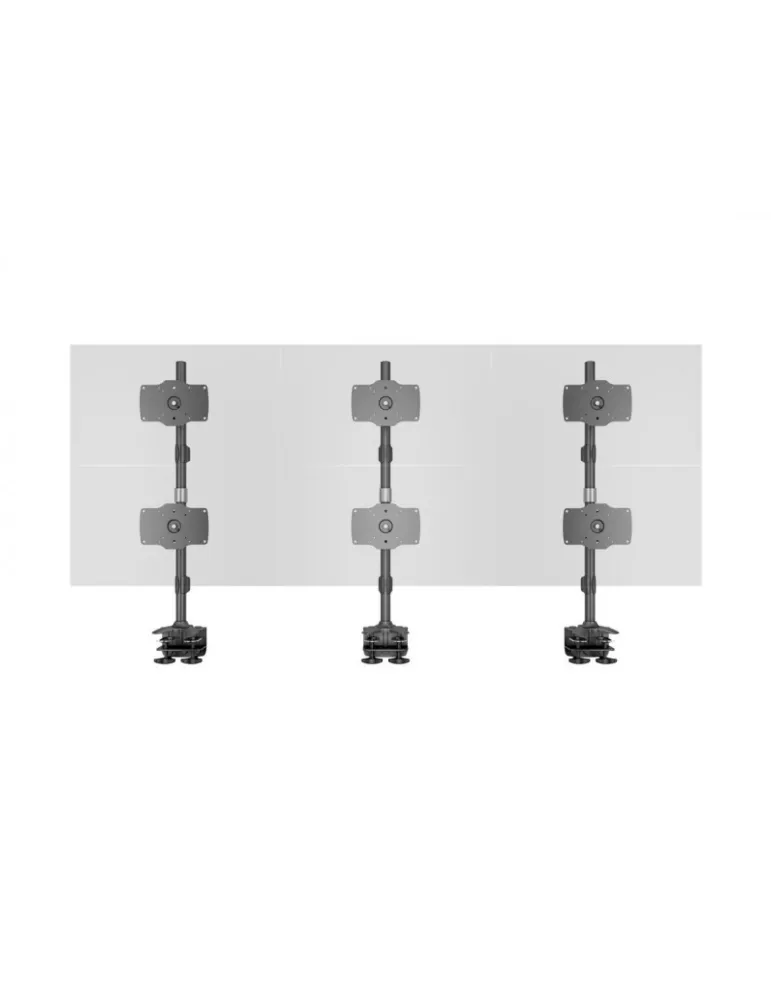 MULTIBRACKETS 2741 Drehbare Tischhalterung Multibrackets VESA Desktopmount Sixth Vertical Desk Clamp - 6 Bildschirme von 24  -