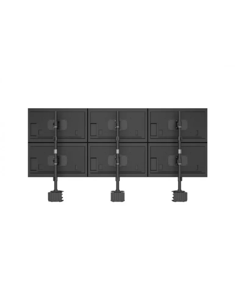 MULTIBRACKETS 2741 Multibrackets VESA Desktopmount Sexta Vertical Abrazadera de escritorio - 6 pantallas de 24  -32  Max 200x1