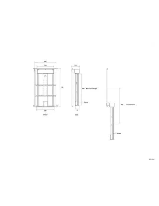 MULTIBRACKETS 5247 Motorisierter Einbau-TV-Lift Multibrackets Motorized Drop Down TV Lift - Bildschirm 55 -75  VESA Max 600x60