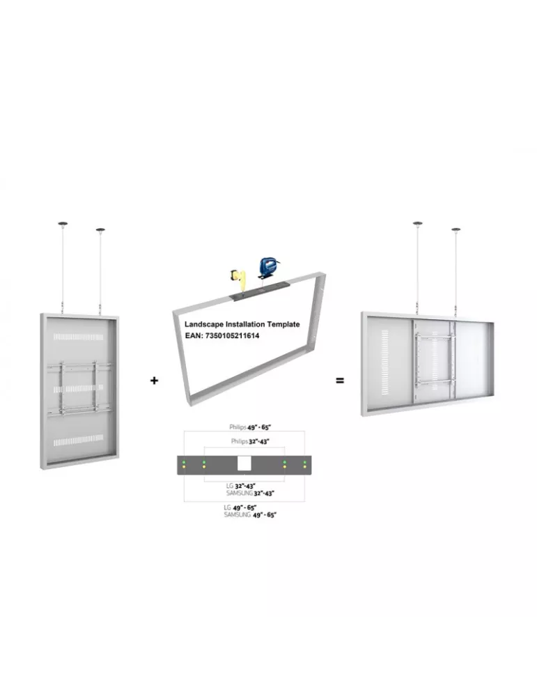 MULTIBRACKETS 3724 Gehäuse mit Schlingen Multibrackets Enclosure 65  Wire Medium White MULTIBRACKETS MUL3724 | MusicGoodDeal
