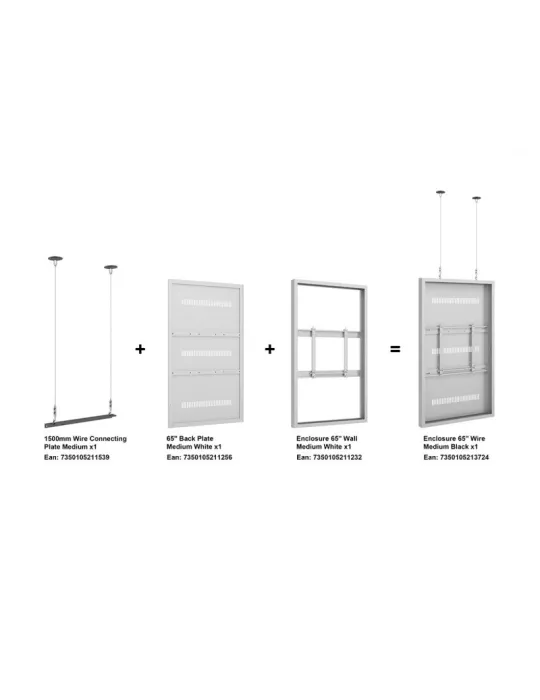 MULTIBRACKETS 3724 Caisson avec Elingues Caja Multibrackets 65  Cable Medium Blanco MULTIBRACKETS MUL3724 | MusicGoodDeal