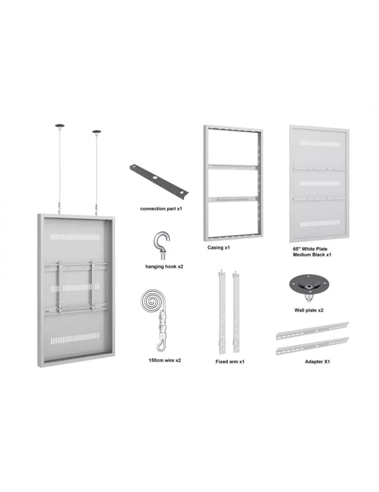 MULTIBRACKETS 3724 Caisson avec Elingues Multibrackets Enclosure 65  Wire Medium White MULTIBRACKETS MUL3724 | MusicGoodDeal