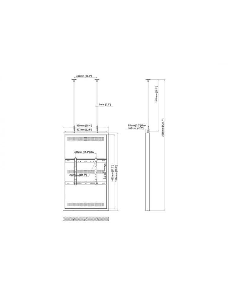 MULTIBRACKETS 3724 Caisson avec Elingues Multibrackets Enclosure 65  Wire Medium White MULTIBRACKETS MUL3724 | MusicGoodDeal
