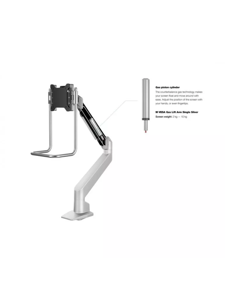 MULTIBRACKETS 2598 Support de table articulé avec poignée Multibrackets Gas Lift Arm Single - écran de 15"- 32" VESA Max 100x10