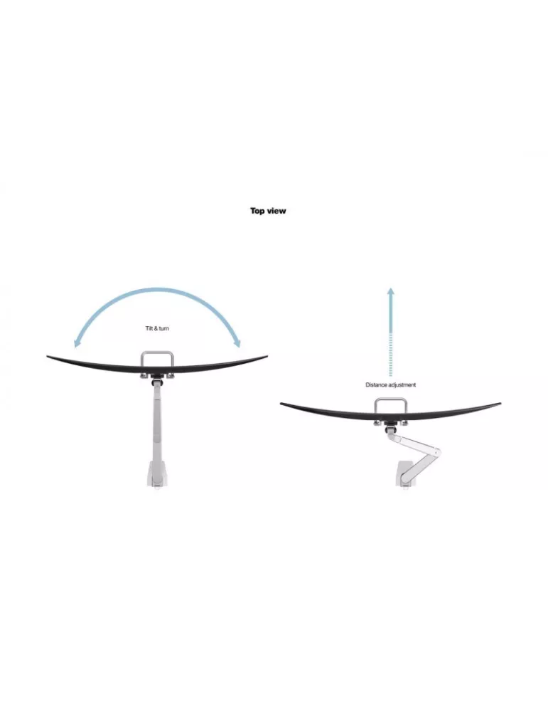 MULTIBRACKETS 2598 Support de table articulé avec poignée Multibrackets Gas Lift Arm Single - écran de 15"- 32" VESA Max 100x10