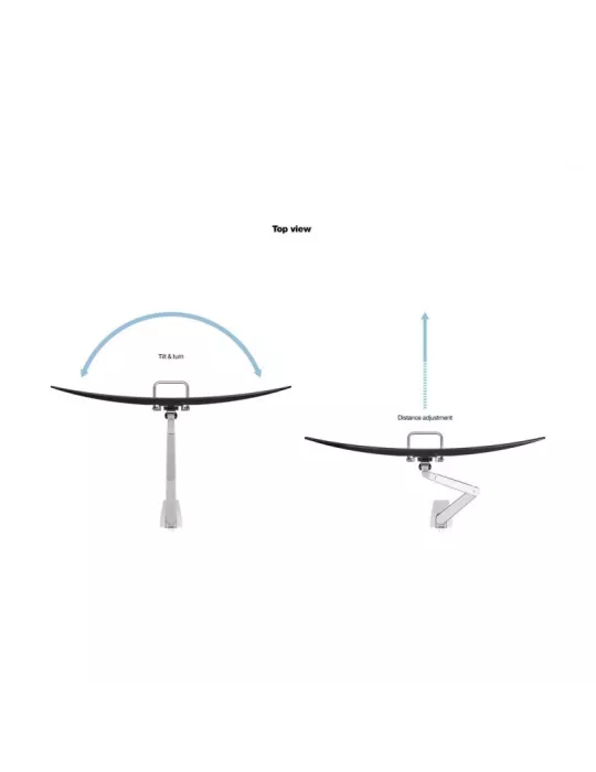 MULTIBRACKETS 2598 Support de table articulé avec poignée Multibrackets Gas Lift Arm Single - écran de 15"- 32" VESA Max 100x10