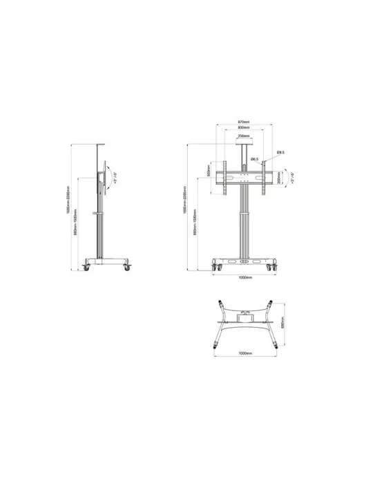 MULTIBRACKETS 5834 Support mobile motorisé  écran 32''-75'' VESA Max 800x500 REF: