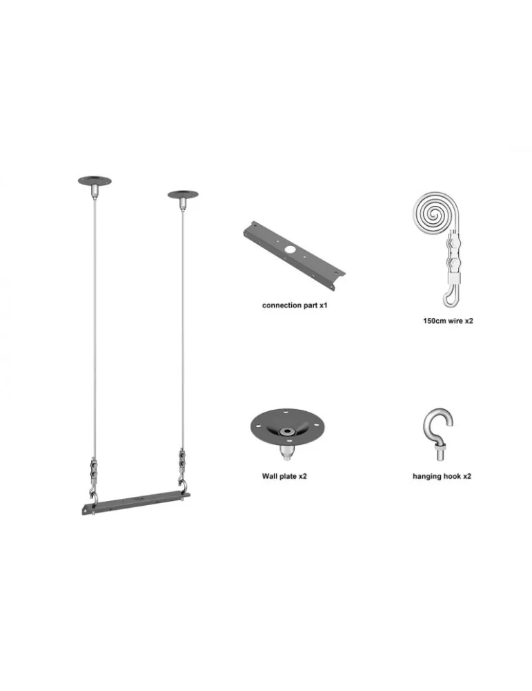 MULTIBRACKETS 1522 Ceiling sling support Multibrackets 1500mm Wire Connecting Plate Small MULTIBRACKETS MUL1522 | MusicGoodDea