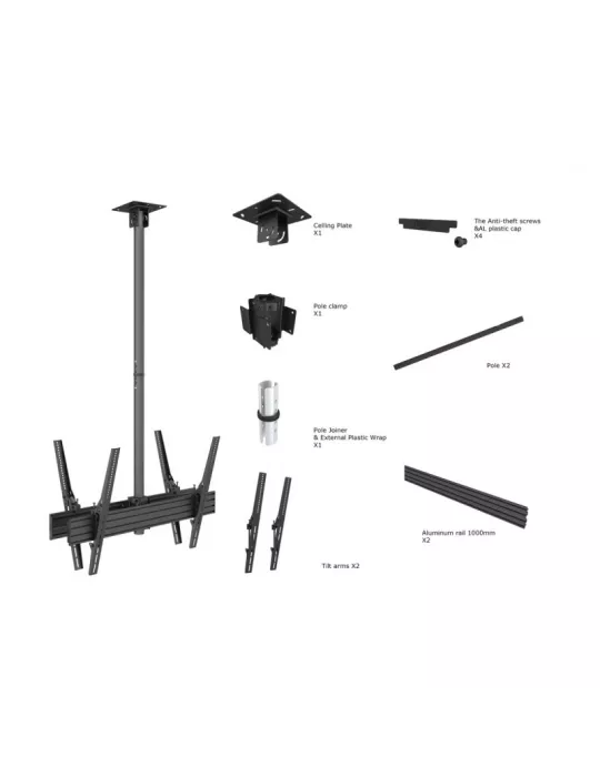 MULTIBRACKETS 6232 Ceiling Mount Multibrackets MBC1UX2HD Ceiling Mount Pro 2 screens ref  MULTIBRACKETS MUL6232 | MusicGoodDea