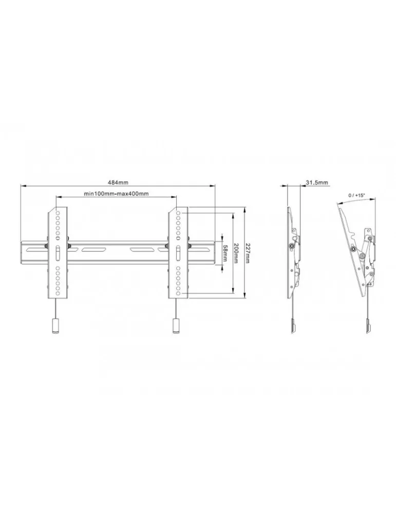 MULTIBRACKETS 6560 Soporte de pared Multibrackets inclinable Super Slim para pantallas LG OLED de 32  a 65 . MULTIBRACKETS MUL