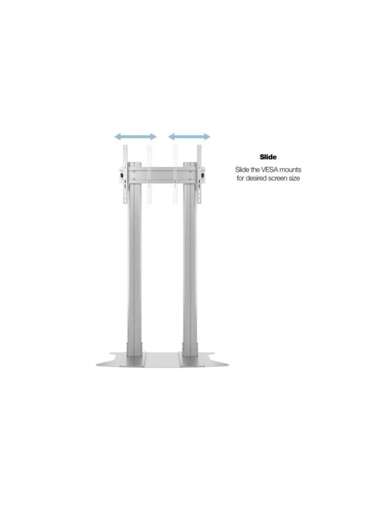 MULTIBRACKETS 2562 Bodenständer Multibrackets Display Stand 210 Dual Pillar SIlver - 70 -110 -Bildschirm VESA Max 800x600 MULT