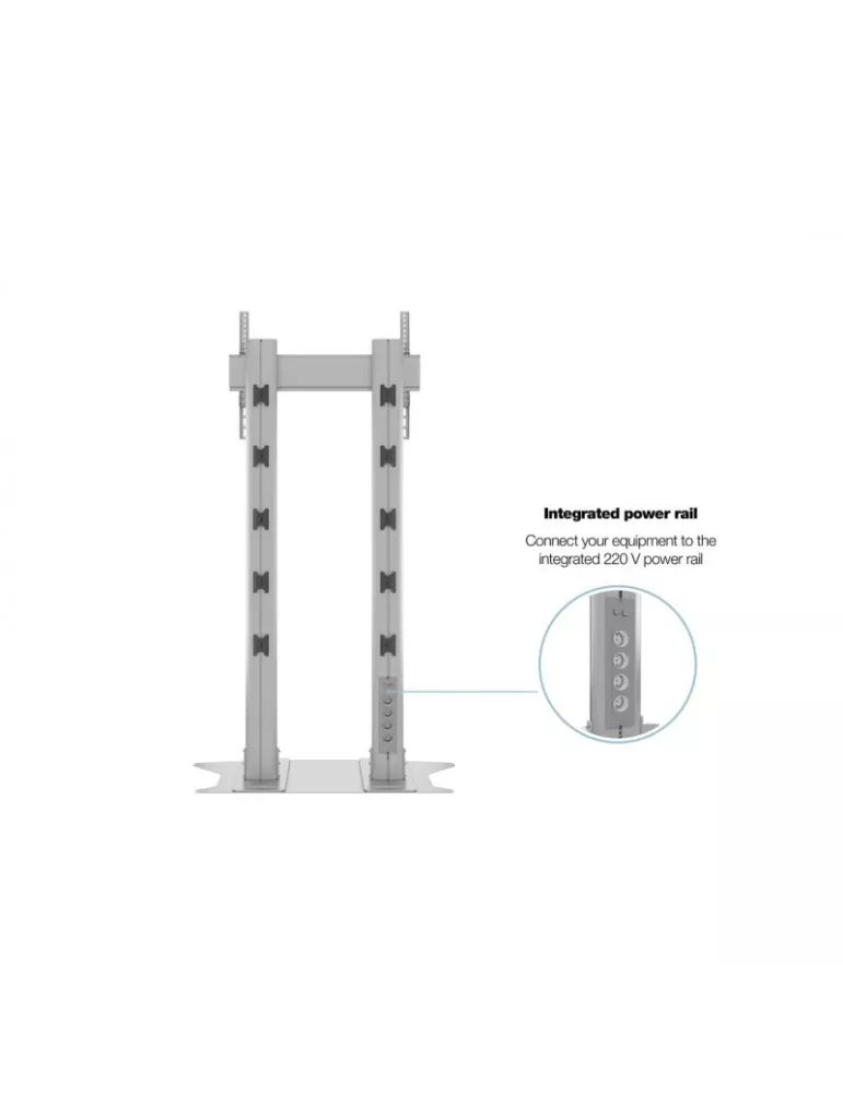 MULTIBRACKETS 2562 Support sol Multibrackets Display Stand 210 Dual Pillar SIlver - écran 70"-110" VESA Max 800x600