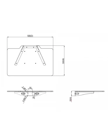 MULTIBRACKETS 5273 Support ordinateur Multibrackets Computer Shelf Motorized Touch Tilt & Table 120 kg Max 2