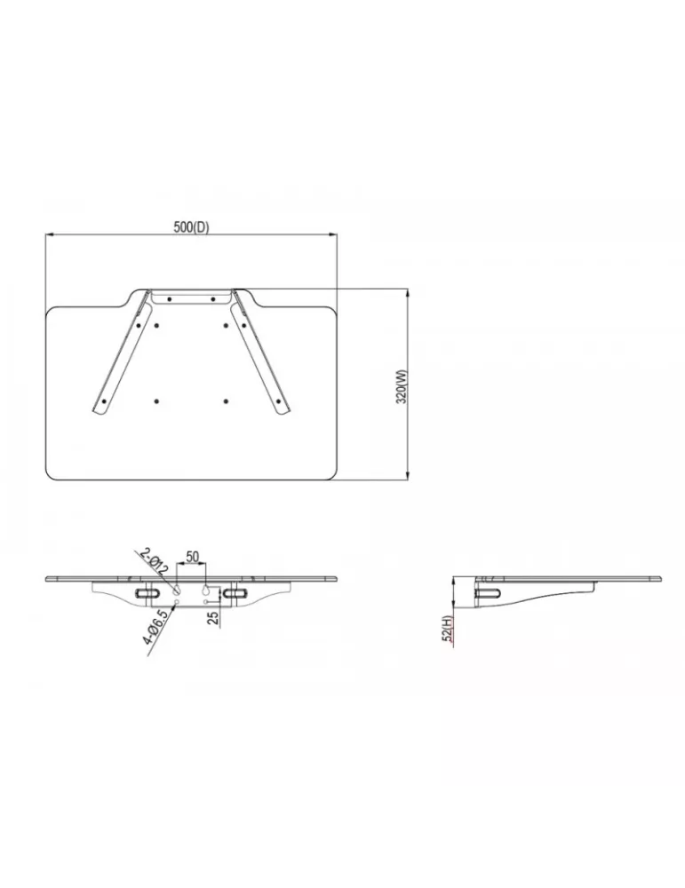 MULTIBRACKETS 5273 Support ordinateur Multibrackets Computer Shelf Motorized Touch Tilt & Table 120 kg Max