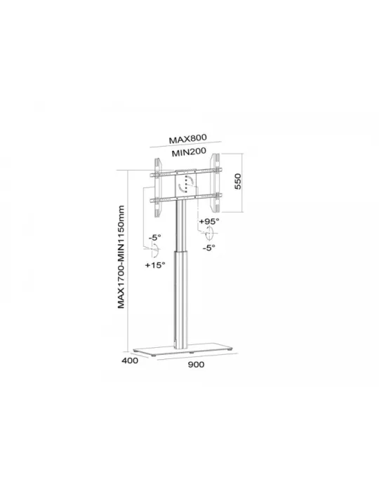 MULTIBRACKETS 6041 Support de sol motorisé Multibrackets Motorized Display Stand Floorbase - écran 30 -60  Vesa Max 800x400 MU