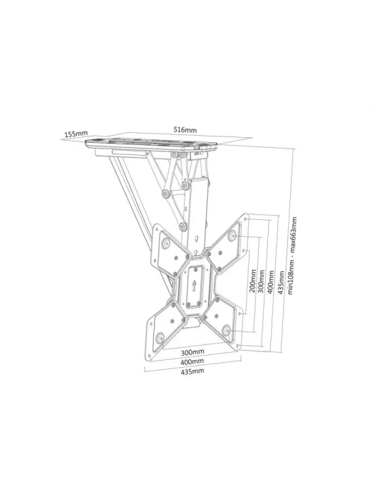 MULTIBRACKETS 1028 Support plafond motorisé Multibrackets Motorized Ceiling mount - écran 32"-55" Vesa Max 400x400