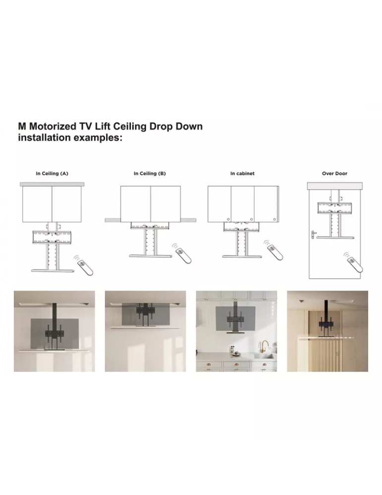 MULTIBRACKETS 6787 Deckenhalterung Multibrackets Motorized TV Lift Ceiling Drop Down - Bildschirm 32 -55  VESA Max 400x400 MUL