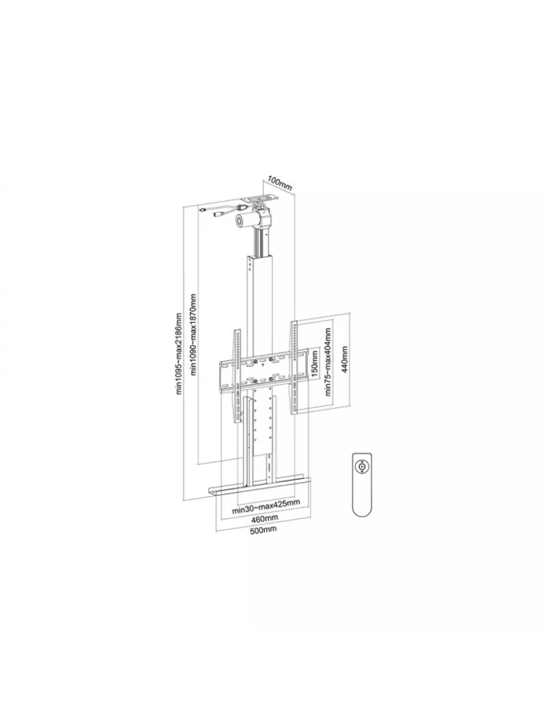 MULTIBRACKETS 6787 Deckenhalterung Multibrackets Motorized TV Lift Ceiling Drop Down - Bildschirm 32 -55  VESA Max 400x400 MUL
